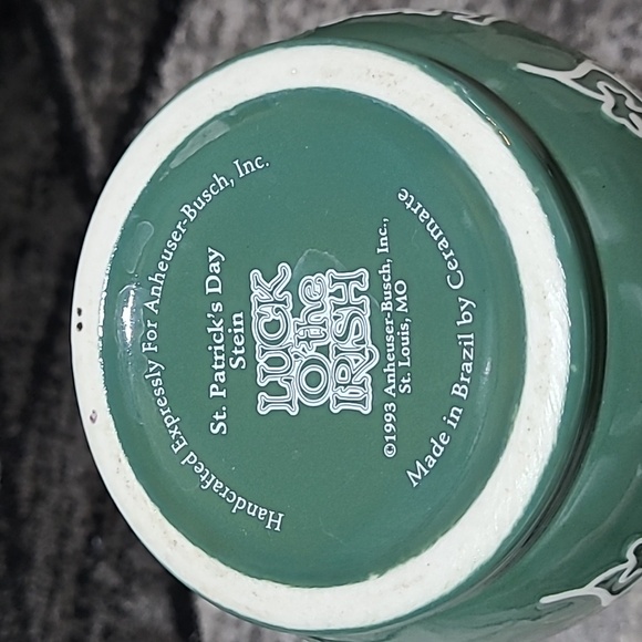 1993 ANHEUSER-BUSCH BUDWEISER 6PK LUCK O' THE IRISH BEER 🍺 STEIN - Picture 11 of 11